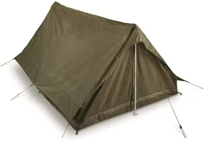 Genuine French Army F1/F2 2-Person Tent Olive Beige France Military Surplus NEW • $76.50