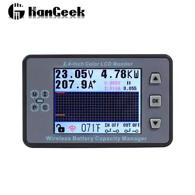 2.4  RGB LCD Monitor 120V 500A Voltage Current Meter Battery Capacity Manager • $39.85