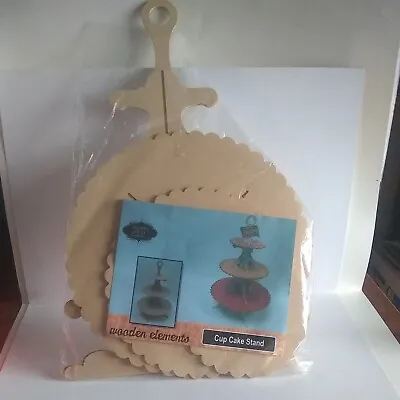 £5 • Buy Stamps Away Collection Wooden Elements Cup Cake Stand To Make And Decorate.