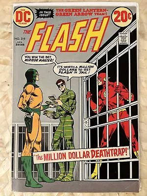 The Flash #219 Neal Adams Art 1972 DC Comics Green Arrow Lantern Denny O’Neil • $19.99