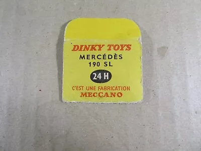 149T Vintage Dinky 24H France 1 Flap Box Cardboard Original Mercedes 190 Sl • $10.57