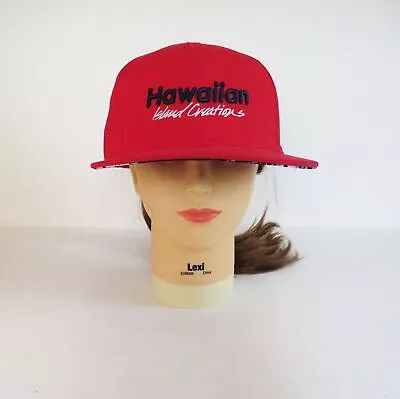 Hawaiian Island Creations Men Unisex Aloha Embroidered Red Snapback Hat • $29.98