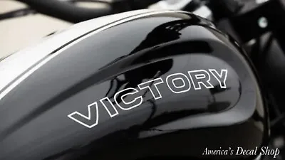 2X Victory Outline Motorcycle Gas Tank Decals Stickers New OEM Oracle Universal • $39.99