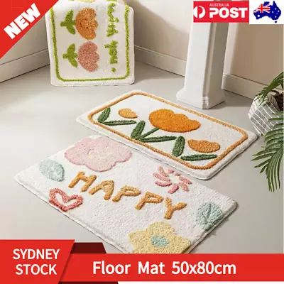 Absorbent Floor Mat Soft Quick-Drying Non-Slip Bath Rug Bathroom Door Floor Mat • $13.04