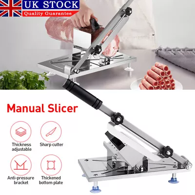 Meat Slicer Frozen Beef Mutton Roll Food Cutter Manual Sheet Slice Slicing Tool • £11.59