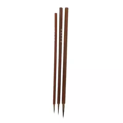 £5.66 • Buy 3 Pcs Rat Whisker Brushes Set Chinese Painting Or Sumi Brushes L/M/S Size