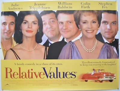 RELATIVE VALUES (2000) Original Quad Film Poster - Julie Andrews Colin Firth • £9.75