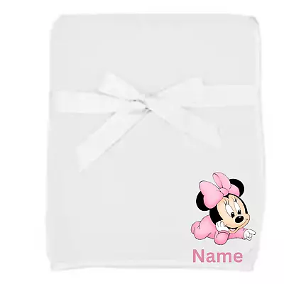 Cute Handmade Personalized Minnie Mouse #2 Inspired Soft Fleece Baby Blanket • $15.99