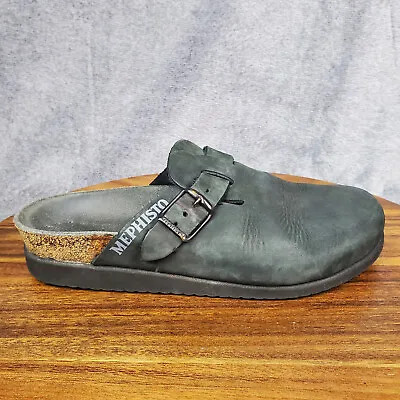 Mephisto Clogs Women's 8 38 Black Nubuck Leather Halina Slip On Mules Shoes • $44.99