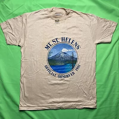 VINTAGE Deadstock Mt. St. Helen’s Destination Shirt Hanes 80’s Made In USA • $34.99