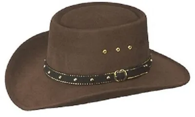 Western Express - Cowboy Hat - Brown Or Black Gambler Style - Elastic S/M L/XL • $49.99