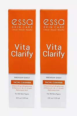 2 Pack Essa Skincare Vita Clarify Organic Facial Cleanser Nourishing 4 Oz Vegan • $14.69