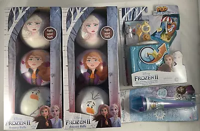 Disney Frozen Bouncy Balls Pop Adv Olaf Bedroom & Light Up Melody Microphone • $31.99