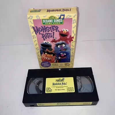 Sesame Street Monster Hits! VHS Tape 1990 Jim Henson Sing Along Kids Cartoon • $21.99