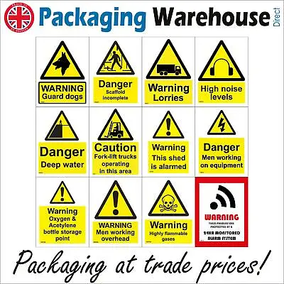 £5.78 • Buy Warning Danger Signs Security Guard Dogs Noise Scaffold Water Oxygen GBP015