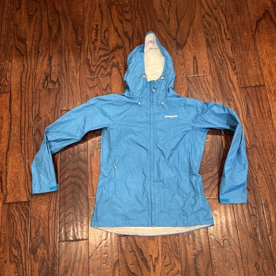 $59 • Buy Patagonia Womens Fresh Teal H2no Torrentshell Waterproof Rain Jacket Sz Medium