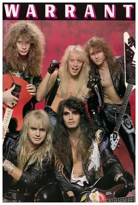 Warrant Poster 24x36 Inch Photo Rare Wall Art Print - 80's Rock Band • $19.97