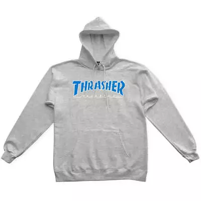 Thrasher - Outlined Hoodie Grey/Blue • $139