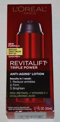 L'OREAL PARiS Revitalift Triple Power Anti-Aging Lotion 1.7oz EXP 01/2025 NEW • $12.99