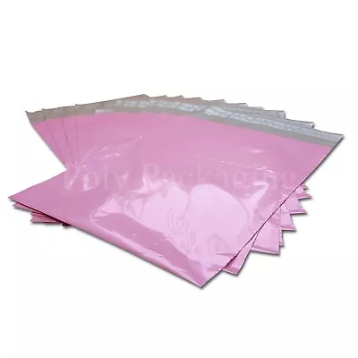 10 X PINK Mailing Bags 17 X22 (430x560mm) Royal Mail MEDIUM PARCEL Size A2 • £3.95