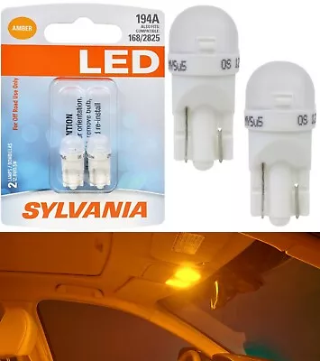 Sylvania Premium LED Light 194 Amber Orange Two Bulbs Interior Map Replacement • $16.50