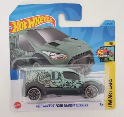Hot Wheels Ford Transit Connect Van Mint Green 1:64 Diecast Toy Model In Box  • £8.99