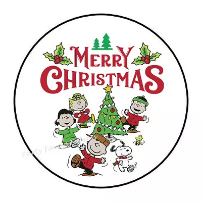 30 Merry Christmas Envelope Seals Labels Stickers Party Favors 1.5  Round • $1.95