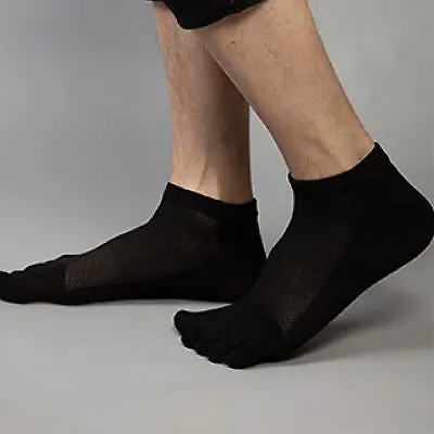 5/10Pairs Men Five Finger Toe Socks Cotton Ankle Casual Sports Breathab • £15.77