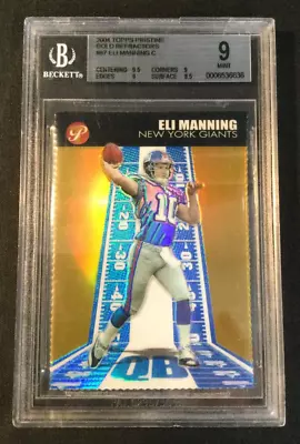 BGS 9 2004 Topps Pristine Eli Manning Rookie Gold Refractor /99 Giants SSP RARE! • $159.50