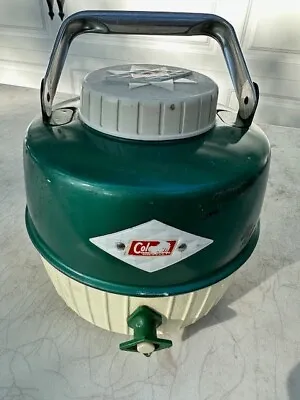 Vintage Coleman Light Green Diamond Logo 1 Gallon Snow-Lite Water Cooler Jug  • $30