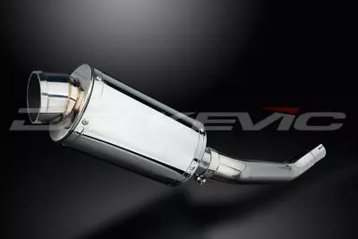Delkevic 9  Stainless Oval Slip On Muffler - Kawasaki ZX-6R 2003-2004 Exhaust • $244.99