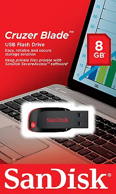 Sandisk CRUZER BLADE 8GB SDCZ50-008G-B35 USB 2.0 Flash Pen Drive 8G NEW Micro • $7.25