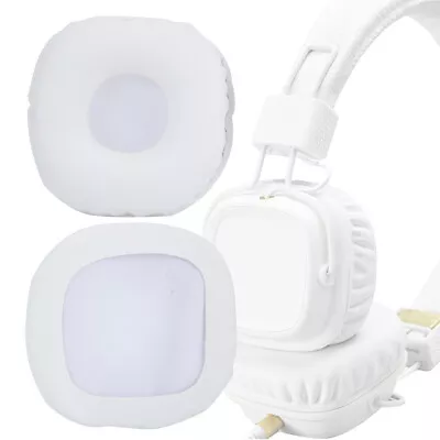 2Pcs Ear Cushion White Cotton Headphone Accessories Fit For Marshall MAJOR M SD3 • $12.18