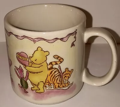 Vintage Winnie The Pooh Mug NOBODY CAN BE UNCHEERED WITH A VALENTINE Classic WTP • $14.95