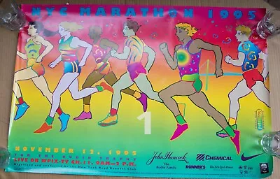 1995 New York City Marathon Poster By Peter Max • $150