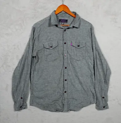 Mishka MNWKA  Shirt Men's Large Gray Button Down Pockets • $25