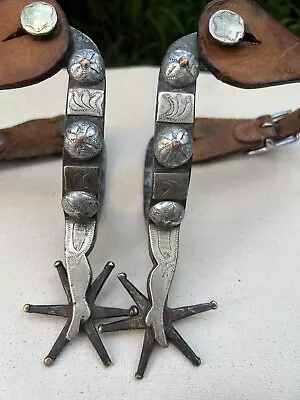 Vintage Gal Leg Spurs Mounted Star Rowel • $650