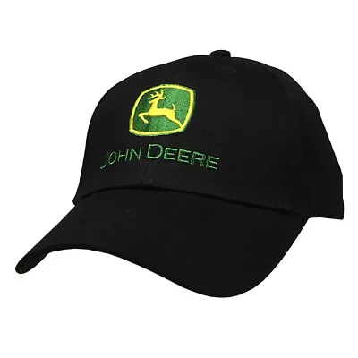 John Deere Men/Unisex One Size Logo  Nothing Runs Like A Deere  Cap/Hat Black • $26.10