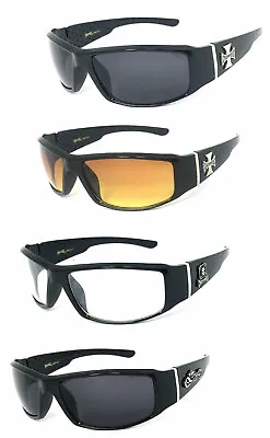 Choppers Anti-Reflective Biker Motorcycle Riding Glasses Sunglasses UV400 • $10.95