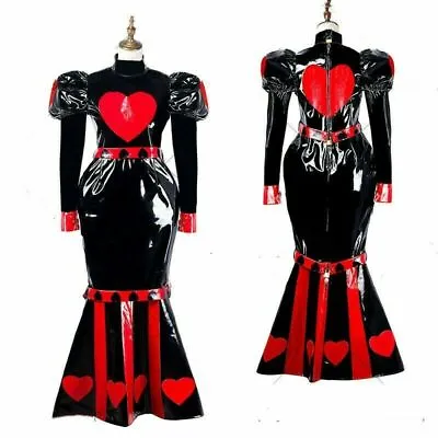 Girl Sissy Maid PVC Lockable Long Dress Cosplay Costume Tailored • $76.99