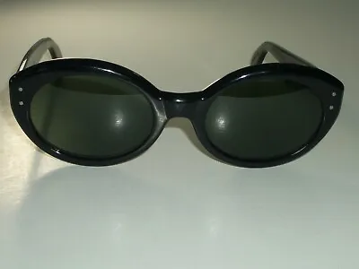 1960's VINTAGE B&L RAY-BAN W0956 BLACK EBONY G15 CRYSTAL BEWITCHING SUNGLASSES • $199.99