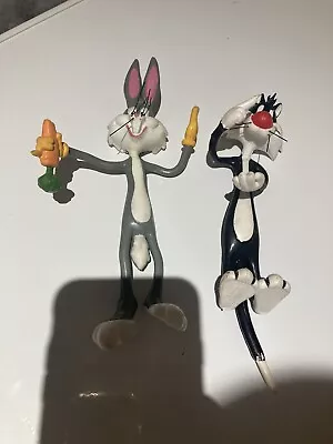 Vintage Bendy Bugs Bunny With Carrot Figure 1978 Warner Bros And Sylvester. • £10