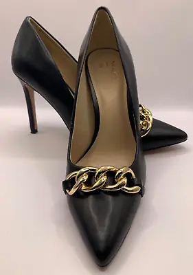 Mix No. 6 Women's Debie Black 4 1/4 Inch Heels Chain Accent Size 8.5M • $17