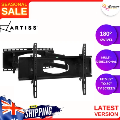 $57.77 • Buy Full Motion TV Wall Bracket Swivel Mount Tilt 32 40 43 50 55 60 65 70 75 80 Inch