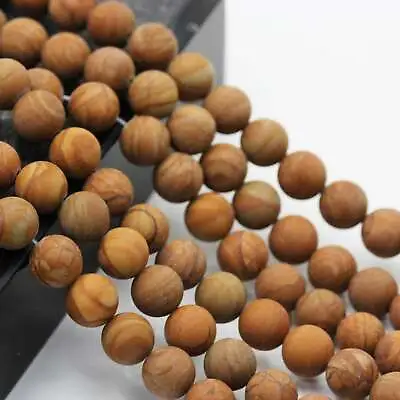 Wood Grain Jasper Matte Round Beads 4mm 6mm 8mm 10mm 12mm 15.5  Strand • $4.50