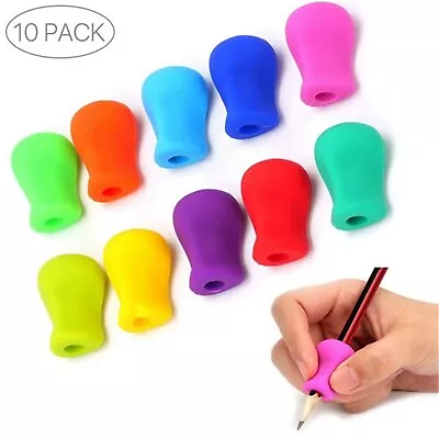 10Pcs Practical Pen Pencil Holder Kids Writing Aid Grip Posture Correction Tools • $12.88