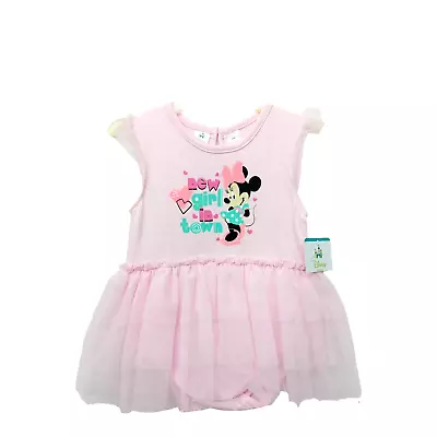 Disney Minnie Mouse Girls Tutu Bodysuit-24M-Pink • $12.99