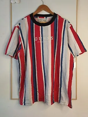 Vintage Guess Originals Shirt Mens SIZE Extra Large Multicolour Vertical Stripes • $32