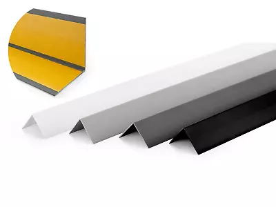 £5.99 • Buy 1 Metre Self-adhesive Plastic Pvc Corner 90 Degree Angle Trim Various Sizes