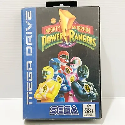 Mighty Morphin Power Rangers + Box - Sega Mega Drive - Tested & Working • $58.88